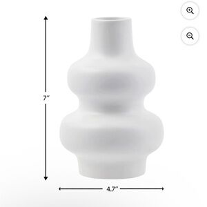 Ceramic Bubble Vase, 7", Crème